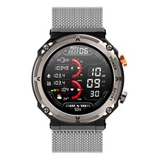 Montre connectée GENERIQUE Montre connectée pour extérieur C21Pro Bluetooth avec appel bracelet en acier argent