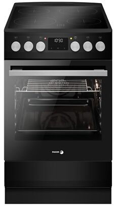 FSD204N Cuisiniere 50 x 60 cm - 4 foyers Hilight Noir mat