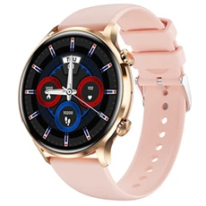 Montre connectée GENERIQUE Montre connectée pour femme QS40 - Cadran métallique brillant - Étanche - Appels & numérotation - rose