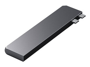 Adaptateur Slim Hub USB C Pro 7 en 2 pour Apple MacBook Air Fin 2018Fin 2020Mi 2019Mi 2022MacBook Pro Satechi ST HUCPHSM - vue 2