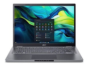 Aspire 14 A14-51M - Intel Core 5 - 120U / jusqu'à 5 GHz - ESHELL - Intel Graphics - 16 Go RAM - 1.024 To SSD - 14" IPS 1920 x 1200 - Wi-Fi 6E,
