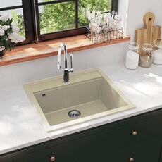 Evier de cuisine Granit Seul lavabo Beige