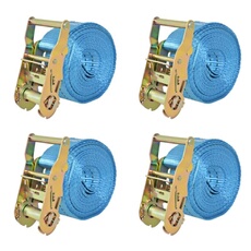 Vidaxl Bleu Sangle D'arrimage 4 Pcs 2 Tonnes 6 M X 38 Mm