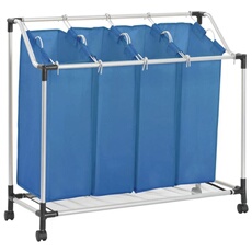 Wassorteerder met 4 zakken staal blauw288332