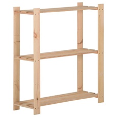 VIDAXL - Étagère de rangement - 3 niveaux - Pin Massif - 80x28,5x90 cm