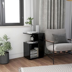 Vidaxl Noir Table D Appoint 36X30x56 Cm Bois D'ingénierie