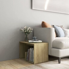 VIDAXL - Table d'appoint - Design moderne - Chêne Sonoma - 59x36x38 cm