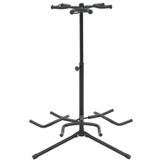 VIDAXL - Support de guitare - 3 guitares - Noir