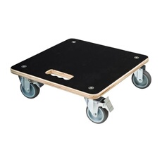 Chariot a plantes carré 38x38 cm noir bois 446407