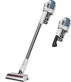 DUOFLEX HX1 - Aspirateur sans fil coloris Blanc avec bloc moteur bleu nordi