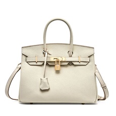 Sac à bandoulière et portefeuille femme en cuir véritable blanc
