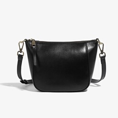 Cuir véritable femmes sac à bandoulière chic sac à main noir