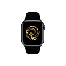 Apple Watch Series 7 Minuit 45mm reconditionnee Grade A avec bracelet noir