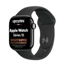 Montre connectée Upcycles Apple Watch S10 42mm Alu Black Grade A Reconditionné