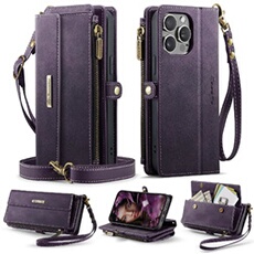 Etui FOXDOCK pour iPhone 12 Pro RFID Bloquer un portefeuille multifonction couvercle en cuir vintage avec des emplacements de carte et une