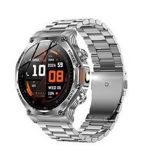 Montre connectée GENERIQUE Montre Connectée AK82 - Appels Bluetooth, Lampe Torche, Étanche - Argenté