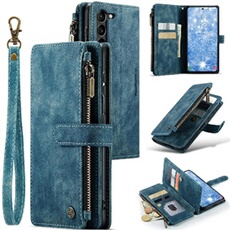 Etui pour Samsung Galaxy S23 Plus Multifonctionnement du portefeuille de portefeuille à fermeture éclair Case de téléphone avec 10 emplacements de