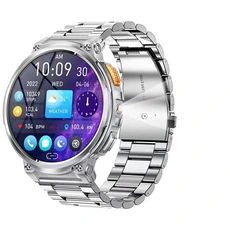 Montre connectée GENERIQUE Montre connectée homme - Appels Bluetooth - Écran 1,85 - IP68 étanche - Compatible Android/iOS-argent