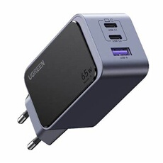 Chargeur secteur Ugreen Gan avec 2 USB C et 1 USB A anodisé