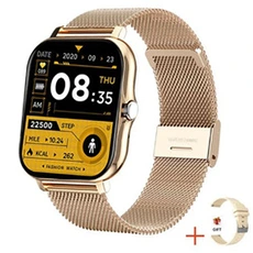 Montre connectée GENERIQUE Montre connectée - Appels Bluetooth, Monitoring Cardiaque, Couleur acier doré