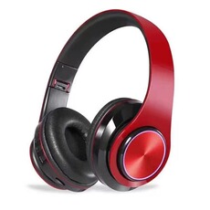 Casque audio GENERIQUE Casque Audio Sans Fil B39 - Bluetooth - Stéréo - Pliable Rouge