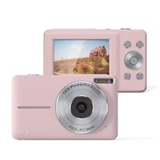 Appareil photo enfant GENERIQUE LINFE Appareil photo numérique pour enfants 1080P 44MP, zoom 16x, écran 2,4 pouces, mini caméra compacte, stabilisation d'image, selfie, format de