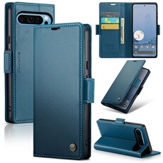 Coque pour Google Pixel 10 Pro XL étui léger en cuir avec fermeture magnétique et blocage RFID, avec 3 emplacements pour cartes, compatible avec