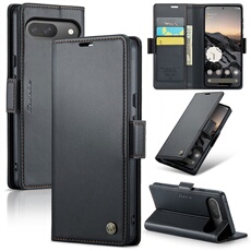 Coque pour Google Pixel 10/10 Pro étui léger en cuir avec fermeture magnétique et blocage RFID, avec 3 emplacements pour cartes, compatible avec