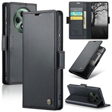 Coque pour OPPO Reno 12FS 5G étui léger en cuir avec fermeture magnétique et blocage RFID, avec 3 emplacements pour cartes, compatible avec OPPO Reno