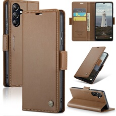 Coque pour Samsung Galaxy A16 étui léger en cuir avec fermeture magnétique et blocage RFID, avec 3 emplacements pour cartes, compatible avec Samsung