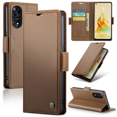 Coque pour OPPO Reno 8T 4G étui léger en cuir avec fermeture magnétique et blocage RFID, avec 3 emplacements pour cartes, compatible avec OPPO Reno