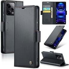 Coque pour Xiaomi POCO X5 Pro 5G étui léger en cuir avec fermeture magnétique et blocage RFID, avec 3 emplacements pour cartes, compatible avec