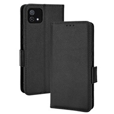 Coque pour OPPO A16K/A16E étui à rabat magnétique en TPU souple antichoc avec porte-cartes, compatible avec OPPO A16K/A16E-Noir