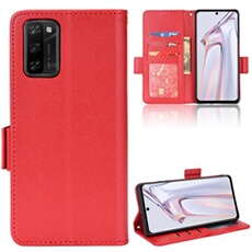 Coque pour Blackview A100 étui à rabat magnétique en TPU souple antichoc avec porte-cartes, compatible avec Blackview A100-Rouge