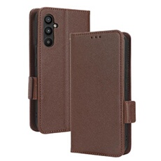 Coque pour Samsung Galaxy S25 Plus étui à rabat magnétique en TPU souple antichoc avec porte-cartes, compatible avec Samsung Galaxy S25 Plus-Marron