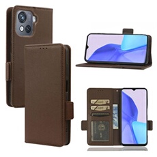 Coque pour Blackview Oscal C80 étui à rabat magnétique en TPU souple antichoc avec porte-cartes, compatible avec Blackview Oscal C80-Marron