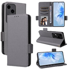 Coque pour VIVO V30 étui à rabat magnétique en TPU souple antichoc avec porte-cartes, compatible avec VIVO V30-Gris
