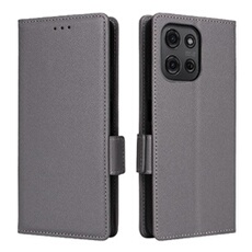 Coque pour Motorola MOTO G75 étui à rabat magnétique en TPU souple antichoc avec porte-cartes, compatible avec Motorola MOTO G75-Gris