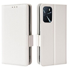 Coque pour OPPO A16/A16S étui à rabat magnétique en TPU souple antichoc avec porte-cartes, compatible avec OPPO A16/A16S-Blanc