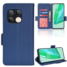 Coque pour OnePlus 10 Pro étui à rabat magnétique en TPU souple antichoc avec porte-cartes, compatible avec OnePlus 10 Pro-Bleu