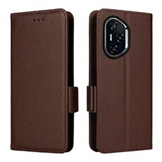 Coque pour Honor 400 étui à rabat magnétique en TPU souple antichoc avec porte-cartes, compatible avec Honor 400-Marron