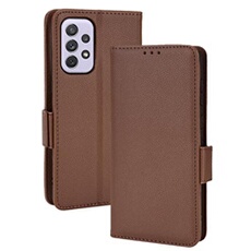 Coque pour Samsung Galaxy A33 5G étui à rabat magnétique en TPU souple antichoc avec porte-cartes, compatible avec Samsung Galaxy A33 5G-Marron