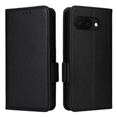 Coque pour Google Pixel 9A étui à rabat magnétique en TPU souple antichoc avec porte-cartes, compatible avec Google Pixel 9A-Noir