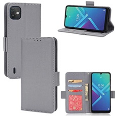 Coque pour Wiko Y82 étui à rabat magnétique en TPU souple antichoc avec porte-cartes, compatible avec Wiko Y82-Gris