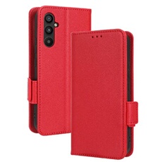 Coque pour Samsung Galaxy S25 Plus étui à rabat magnétique en TPU souple antichoc avec porte-cartes, compatible avec Samsung Galaxy S25 Plus-Rouge