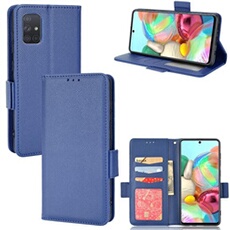 Coque pour Samsung Galaxy A71 4G étui à rabat magnétique en TPU souple antichoc avec porte-cartes, compatible avec Samsung Galaxy A71 4G-Bleu