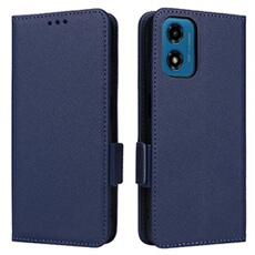 Coque pour Motorola Moto E14 étui à rabat magnétique en TPU souple antichoc avec porte-cartes, compatible avec Motorola Moto E14-Bleu