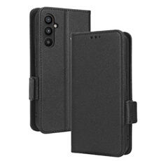 Coque pour Samsung Galaxy S25 étui à rabat magnétique en TPU souple antichoc avec porte-cartes, compatible avec Samsung Galaxy S25-Noir