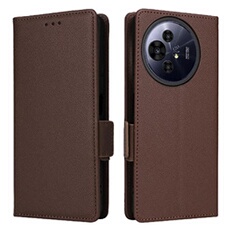 Coque pour TCL 50 NxtPaper 5G étui à rabat magnétique en TPU souple antichoc avec porte-cartes, compatible avec TCL 50 NxtPaper 5G-Marron