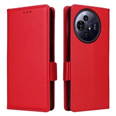 Coque pour TCL 50 NxtPaper 5G étui à rabat magnétique en TPU souple antichoc avec porte-cartes, compatible avec TCL 50 NxtPaper 5G-Rouge